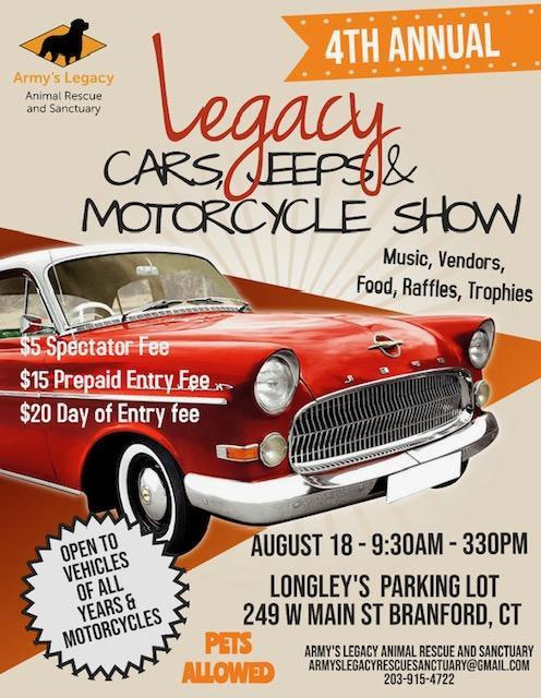 legacy cars jeeps motorcycles show