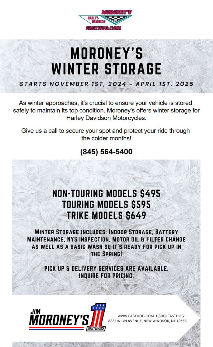 moroney's winter storage